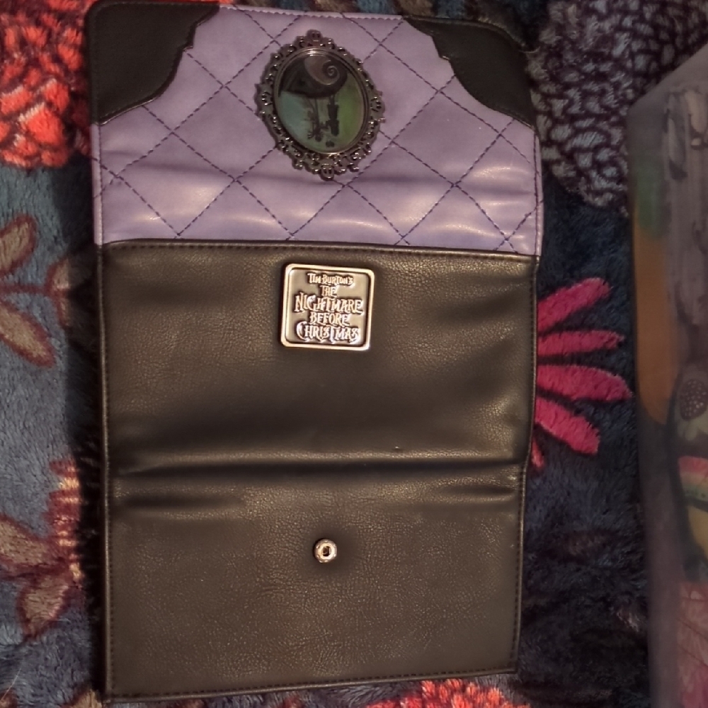 Nightmare Before Christmas Quilted Style Wallet with Metal Accent Jack Sally - Picture 6 of 10